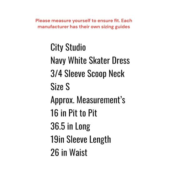 City Studios Dress Juniors Size S Navy Blue White Striped Skater Cocktail Dress - Picture 2 of 9